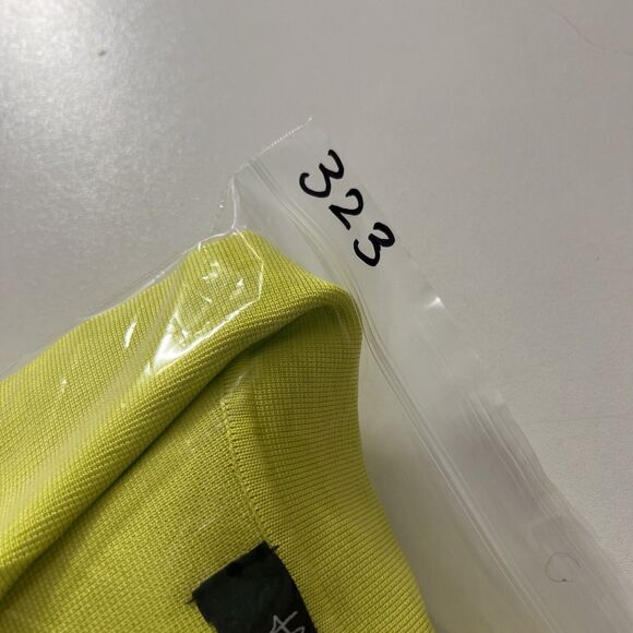 Hanifa Button Up Blouse Women’s L Lime Green Knit Heavyweight Short Sleeve - Picture 8 of 8